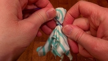 constructing the ghost diy cat toy